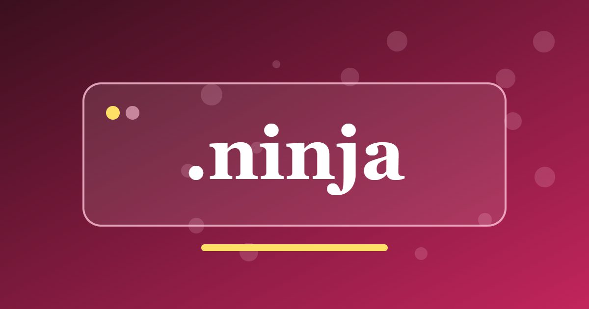 .ninja Domain: A Playful Generic Address for Experts, Freelancers and Skill-Based Brands