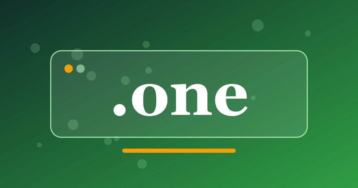.one Domain: A Short Generic Address for Personal Brands and Single-Focus Projects