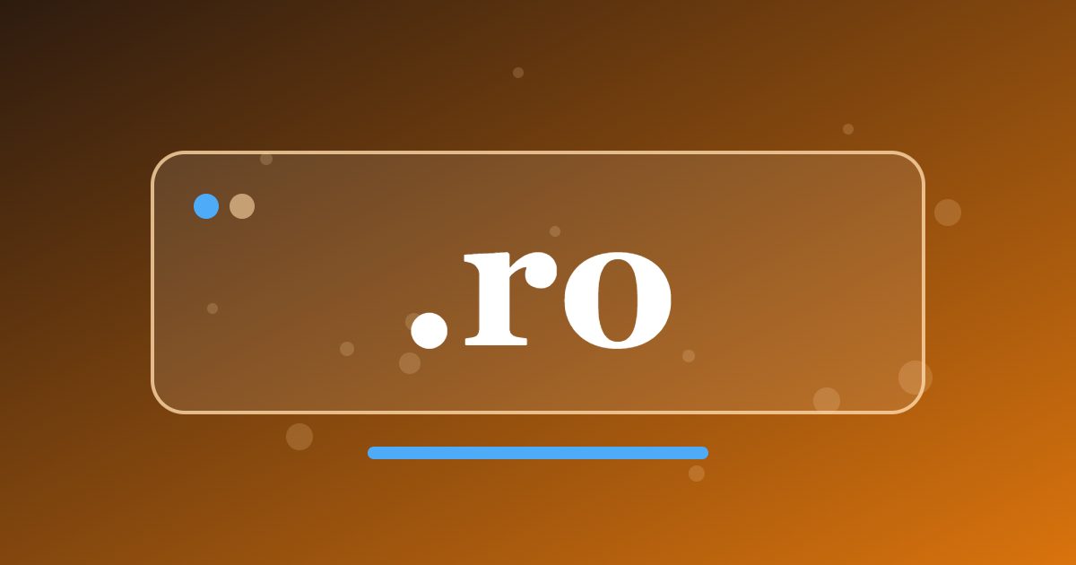 .ro Domain: A National Address for Romanian Firms, Shops and Services