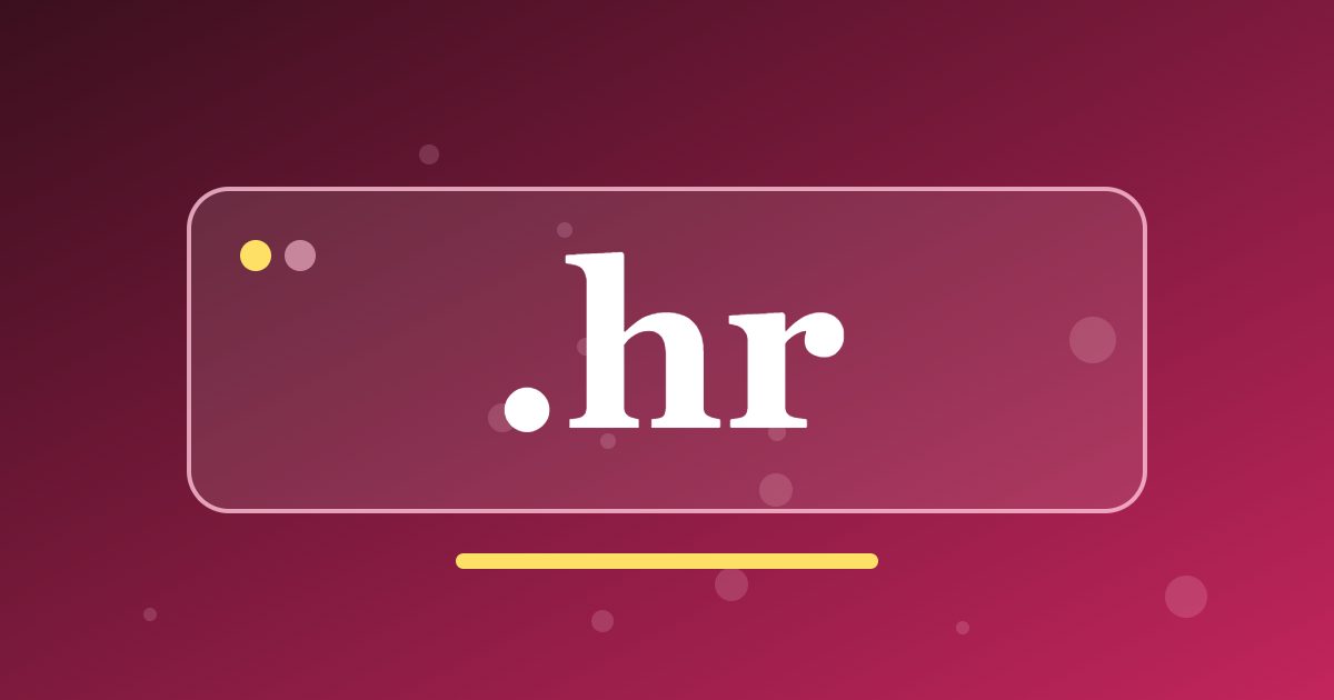.hr Domain: Croatia's National Address for Tourism, Trade and Local Services