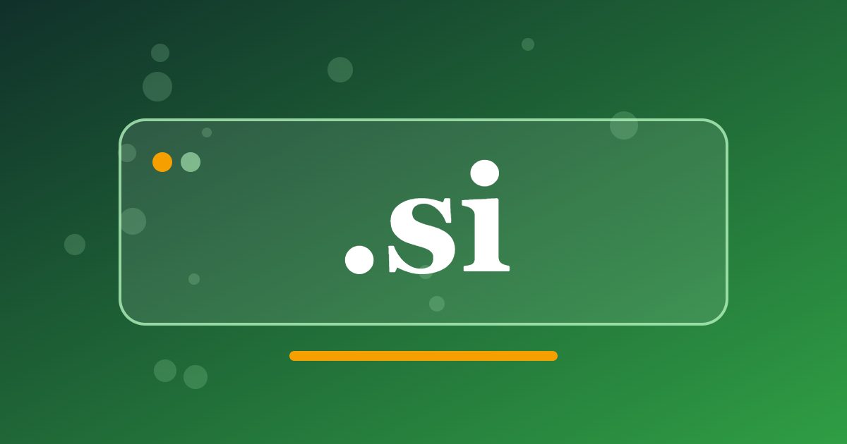 .si Domain: Slovenia's Country Address for Local Companies and Projects