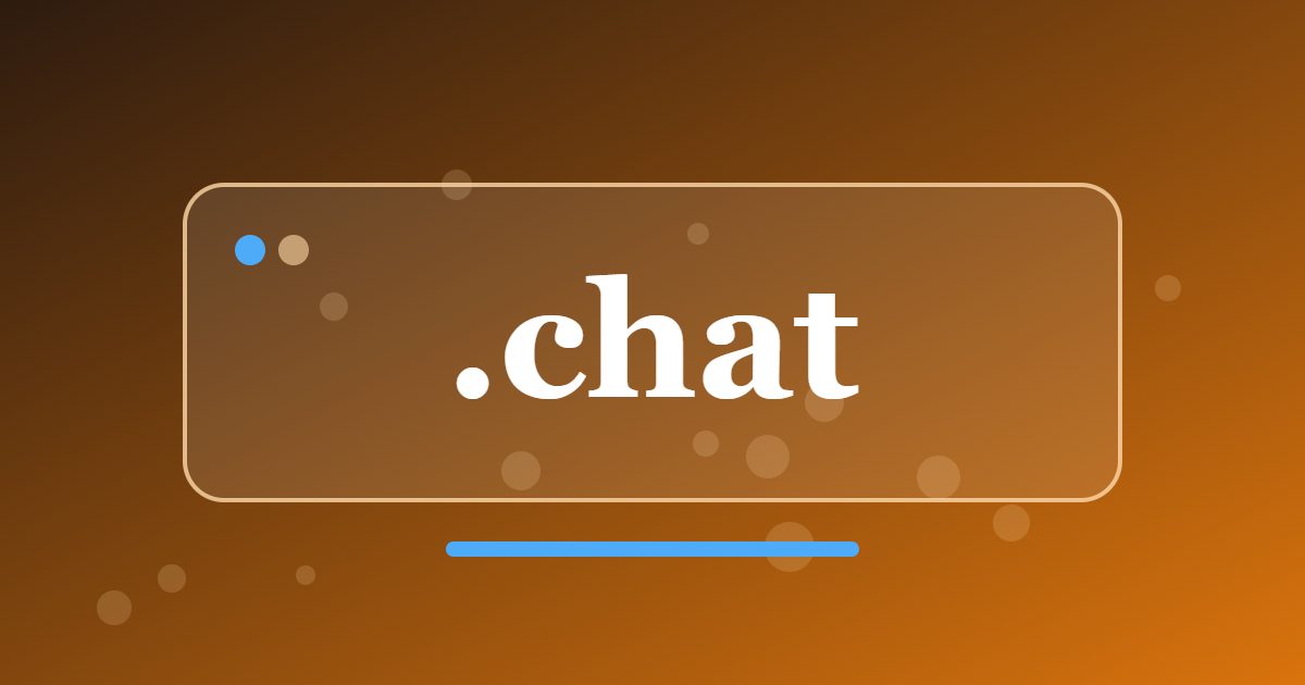.chat Domain: A Short Address for Conversations, Communities and Support