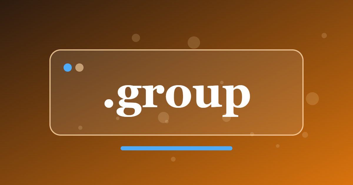.group Domain: A Shared Address for Companies, Clubs and Communities