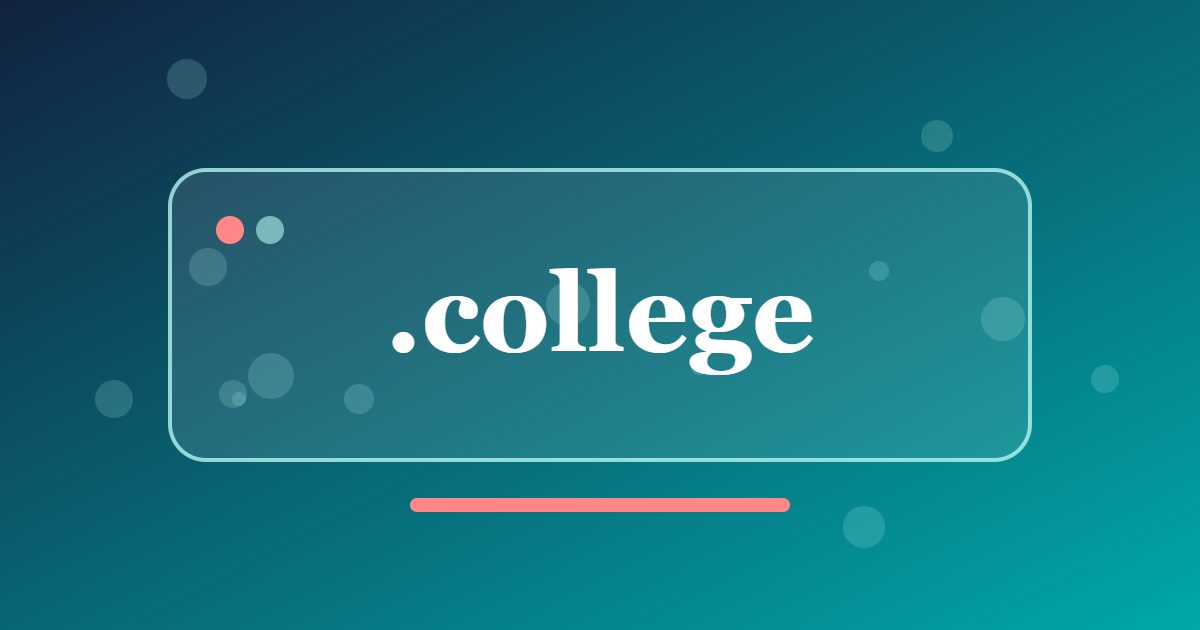 .college Domain: A Generic Address for Schools, Courses and Student Communities