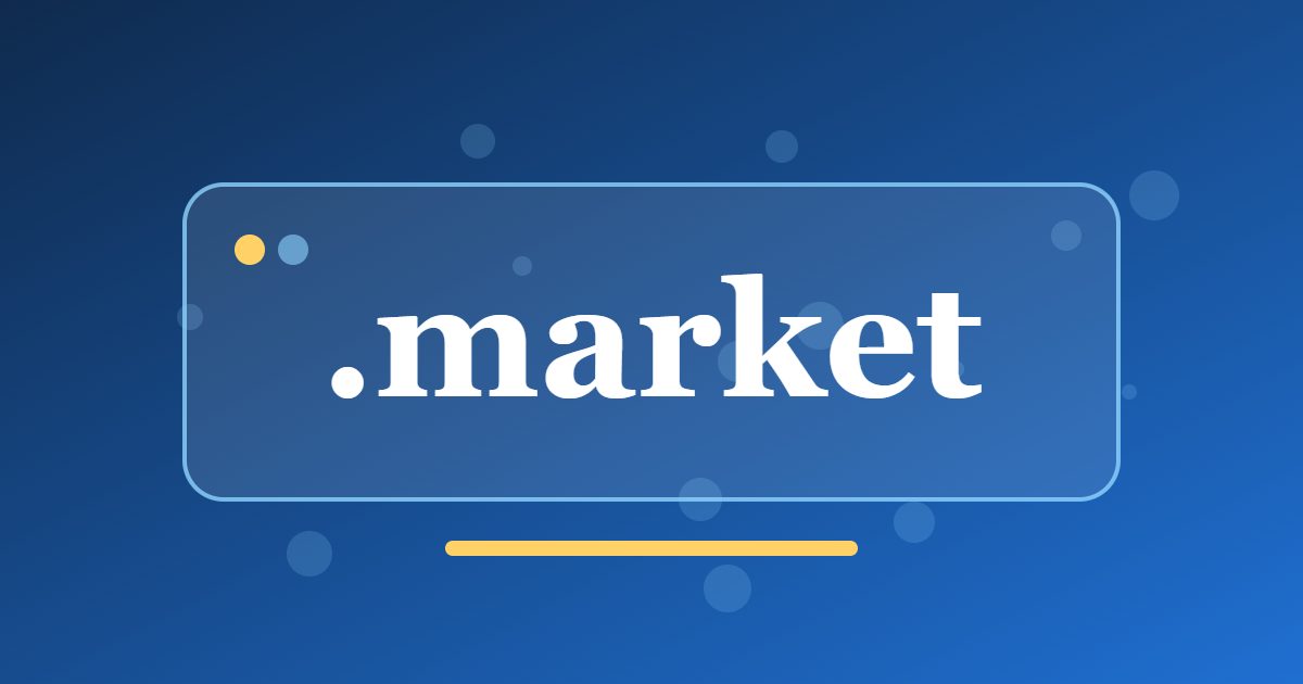 .market Domain: A Generic Ending for Marketplaces, Shops and Trade Projects