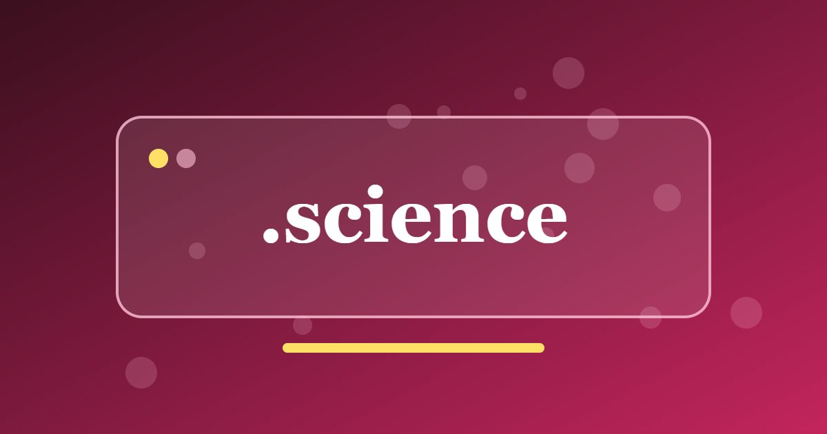 .science Domain: A Descriptive Address for Research, Labs and Science Communication