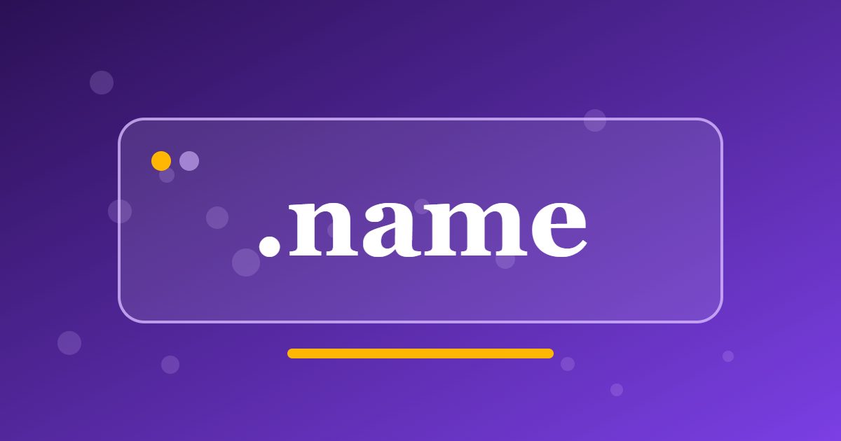 .name Domain: A Personal Address for Names, Profiles and Individual Brands