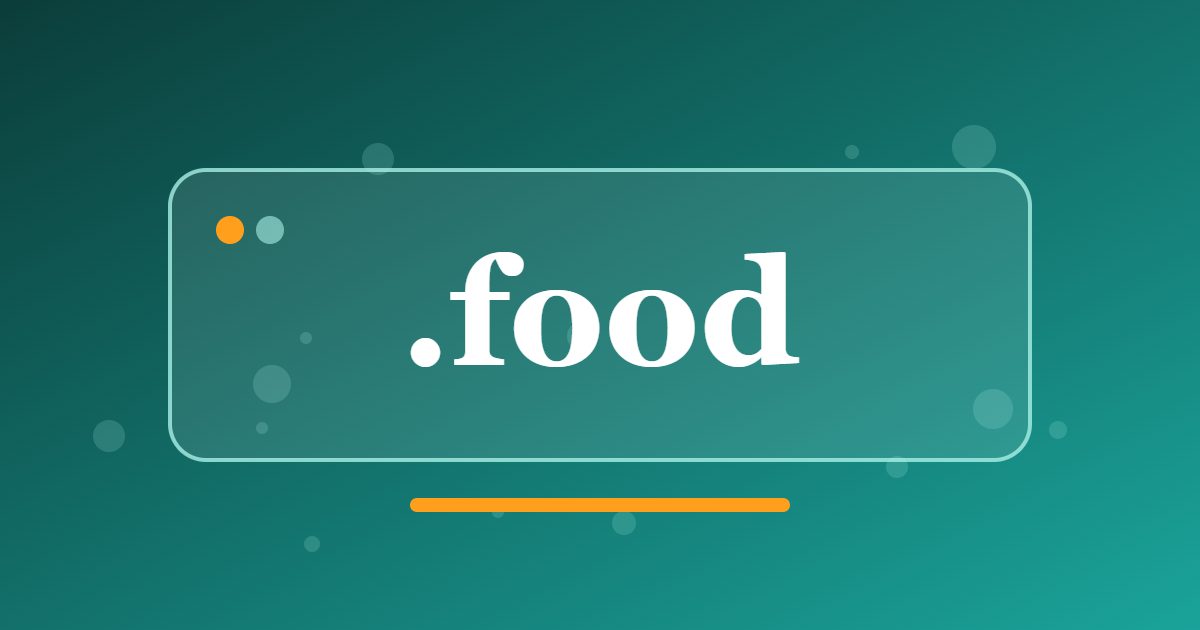 .food Domain: A Clear Address for Recipes, Restaurants and Food Producers