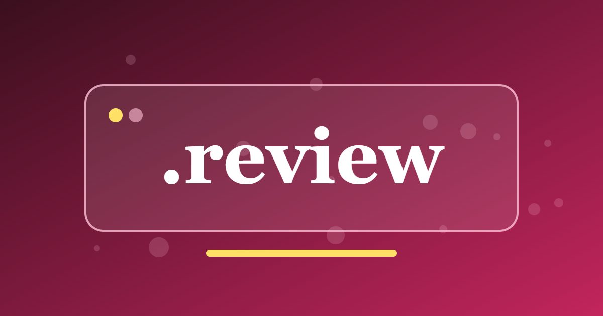 .review Domain: A Name for Ratings, Critics and Product Comparison Guides