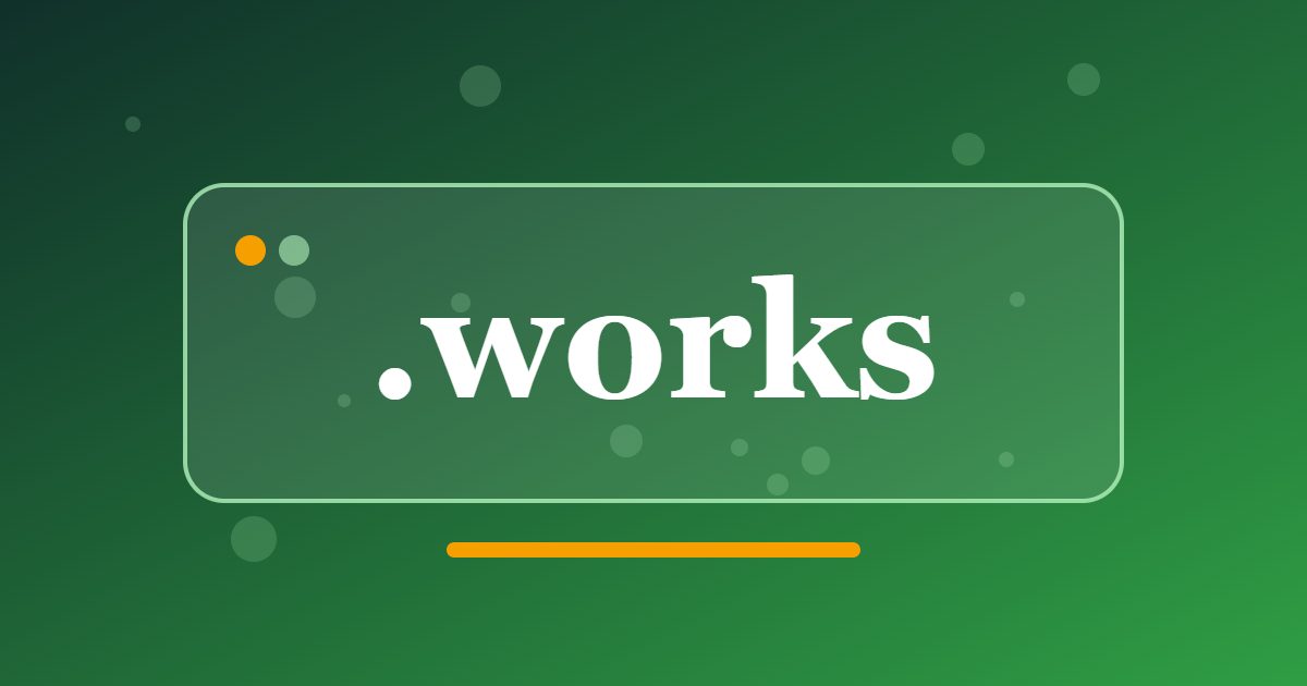 .works Domain: A Simple Address for Portfolios, Studios and Creative Work