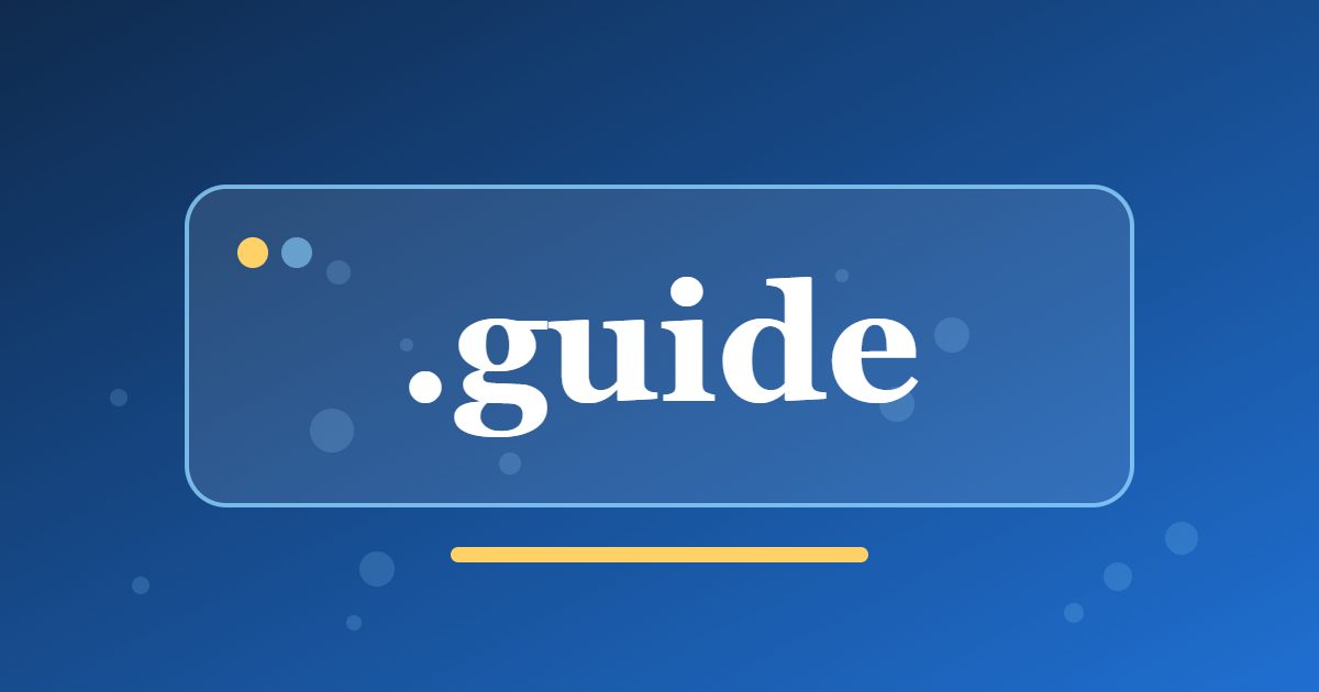 .guide Domain: A Generic Address for Handbooks, Tutorials and Practical Advice
