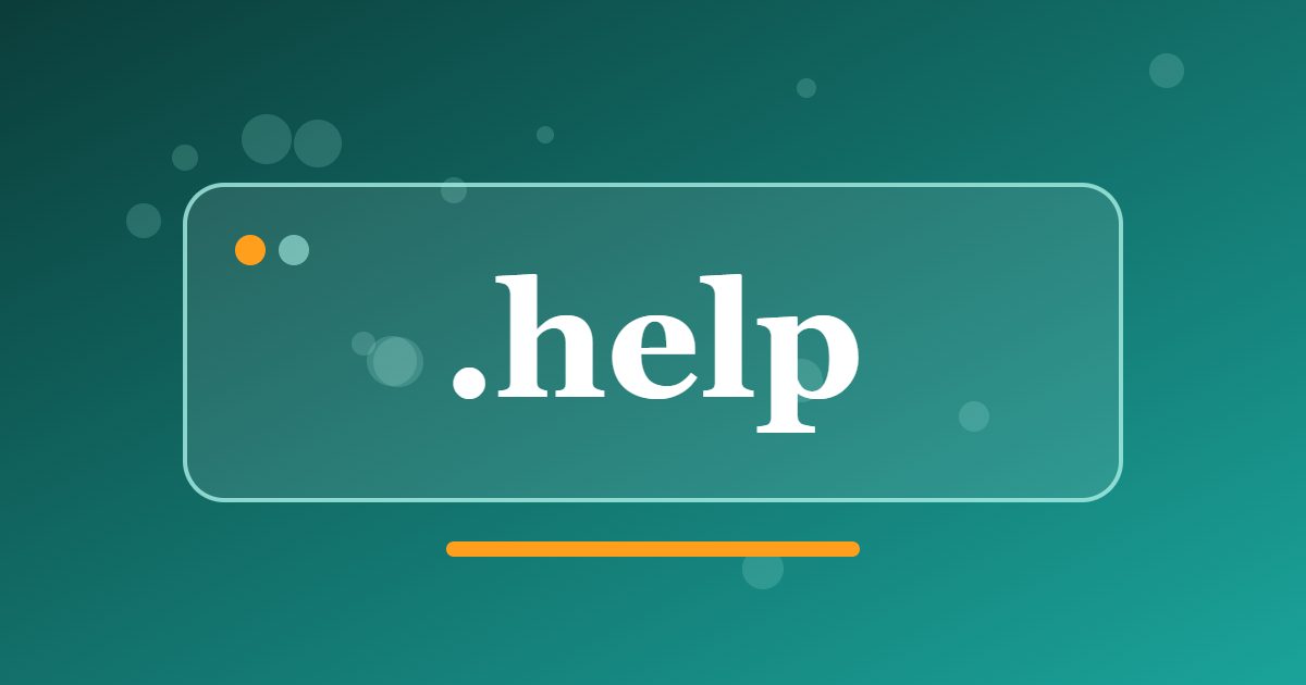 .help Domain: A Short Address for Support Centres and Assistance Projects