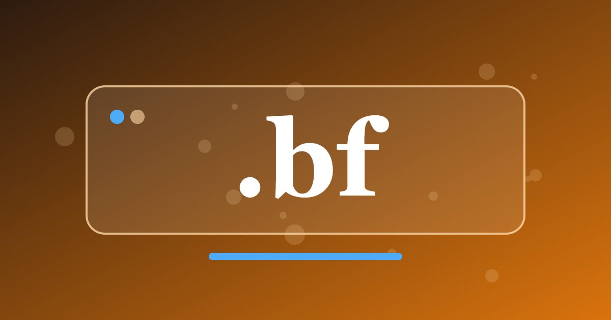 .bf Domain: A French-Speaking West African Address for Local Projects and Trade
