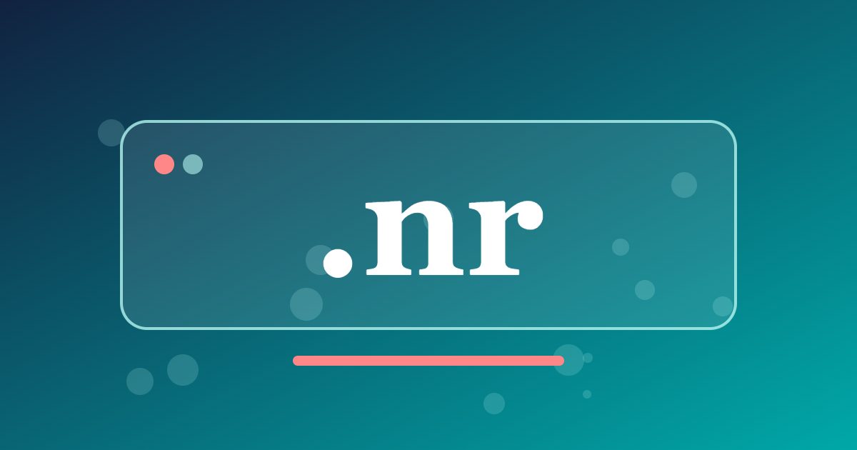 .nr Domain: A Country Address for a Small Pacific Island Nation
