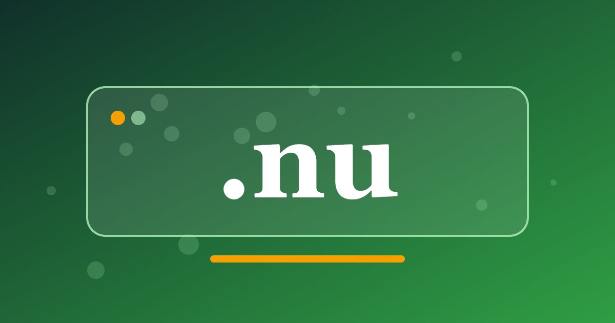 .nu Domain: A Short Country Ending That Also Reads as a Common Word