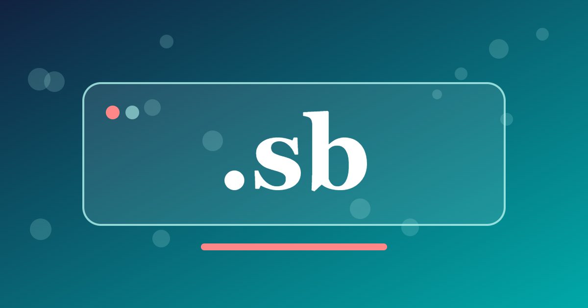 .sb Domain: The Country Address for Solomon Islands Businesses and Projects