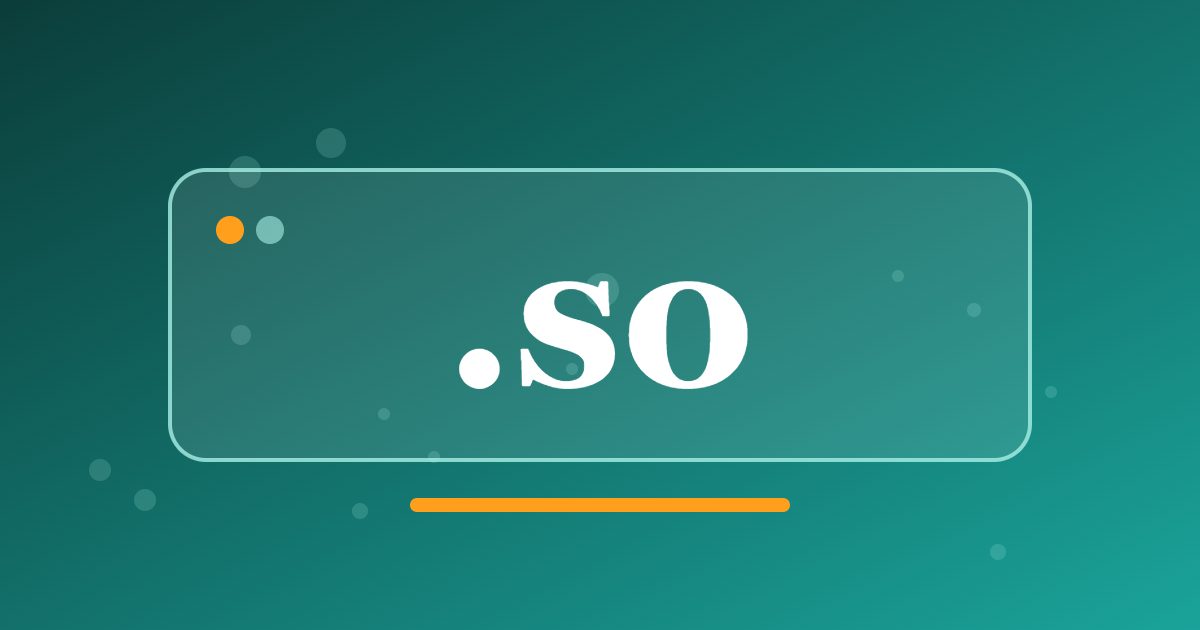 .so Domain: A Horn of Africa Address for Local Business and Media