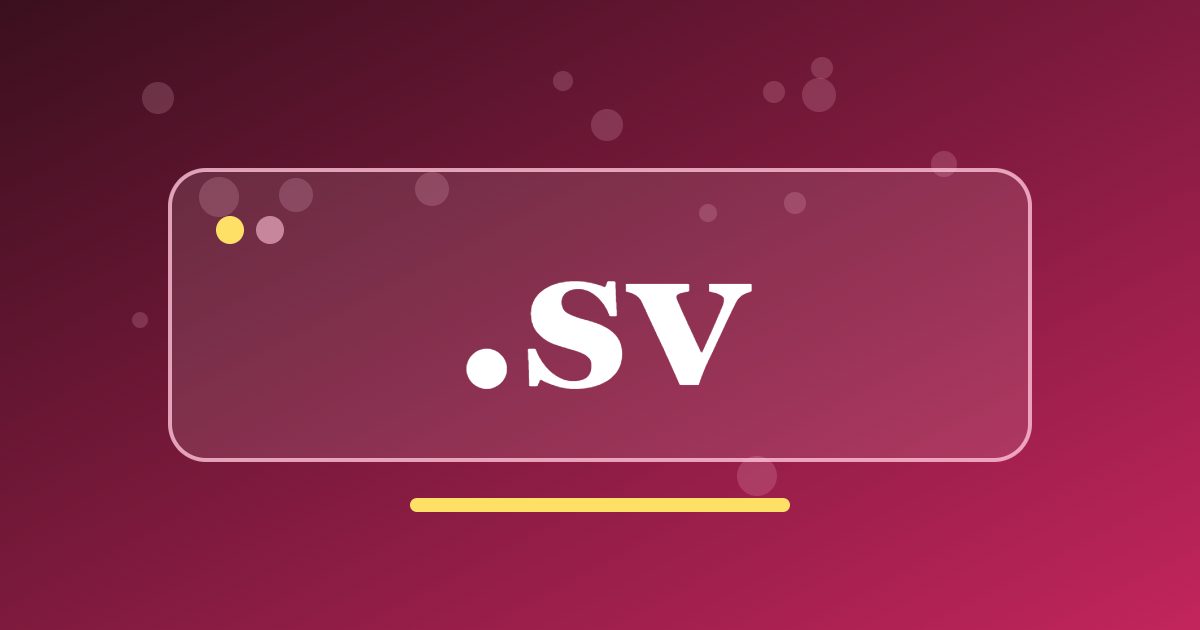 .sv Domain: A Central American Address for Salvadoran Businesses and Local Projects