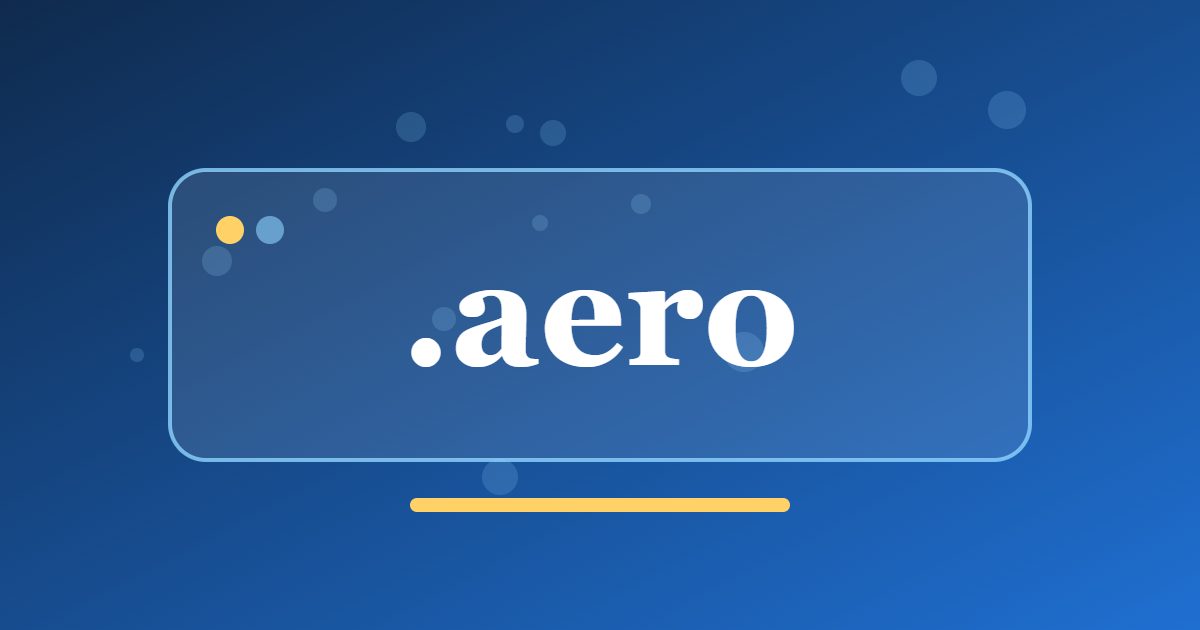 .aero Domain: A Sponsored Zone for the Aviation and Air Transport Sector