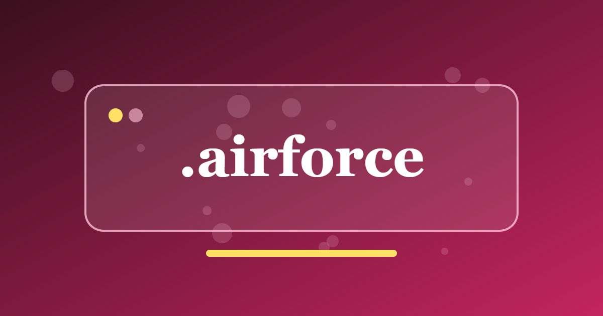 .airforce Domain: An Aviation-Themed Address for Clubs, Hobbies and Veterans Groups