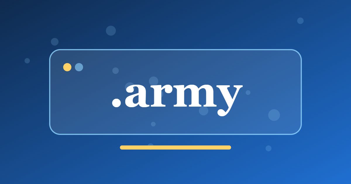 .army Domain: A Themed Address for Airsoft Clubs, Military History and Veterans Groups