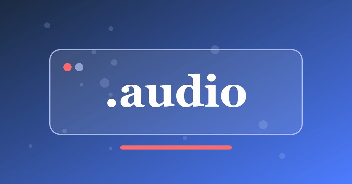 .audio Domain: An Address for Podcasts, Sound Studios and Audio Equipment
