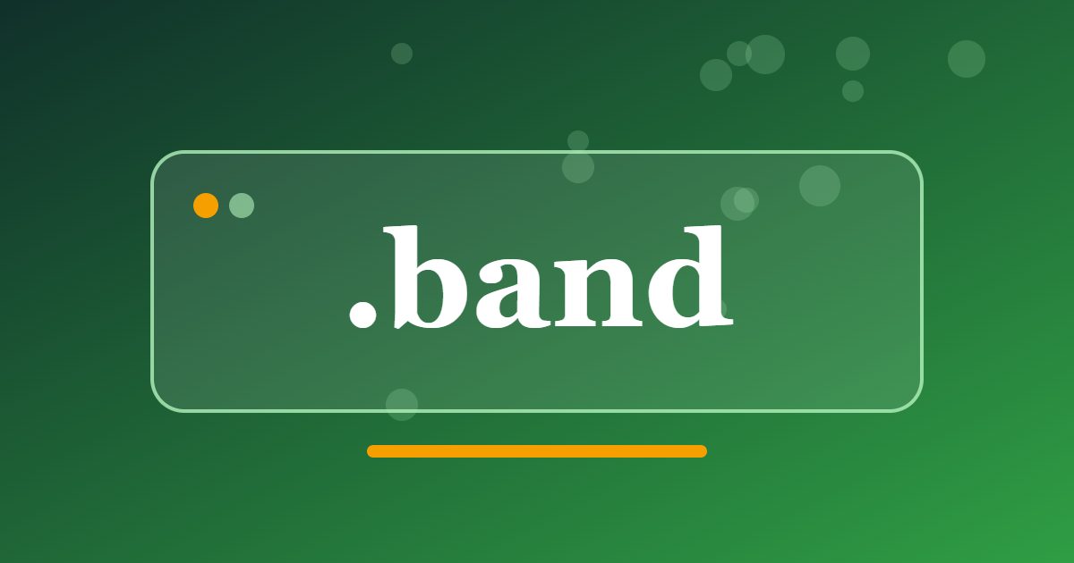 .band Domain: A Short Address for Musicians, Concert Promoters and Fan Pages