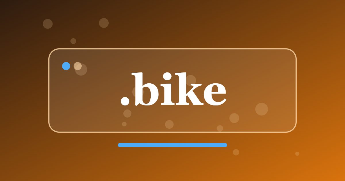 .bike Domain: A Two-Wheeled Address for Cycle Shops, Clubs and Tour Operators