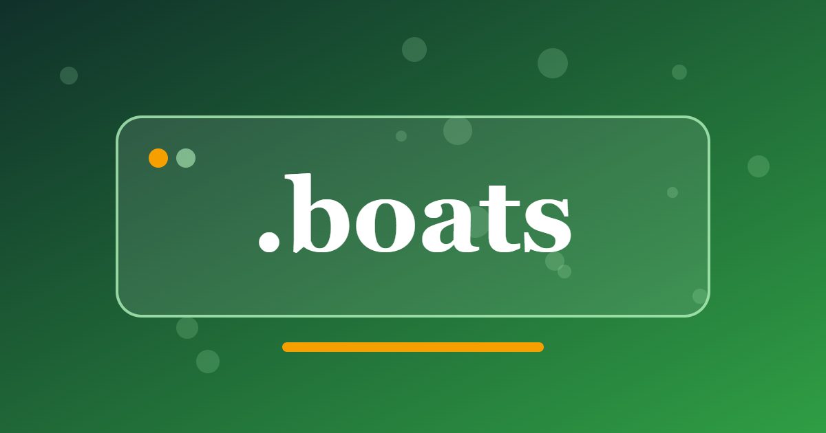 .boats Domain: A Direct Address for Boat Rental, Yacht Services and Marine Clubs