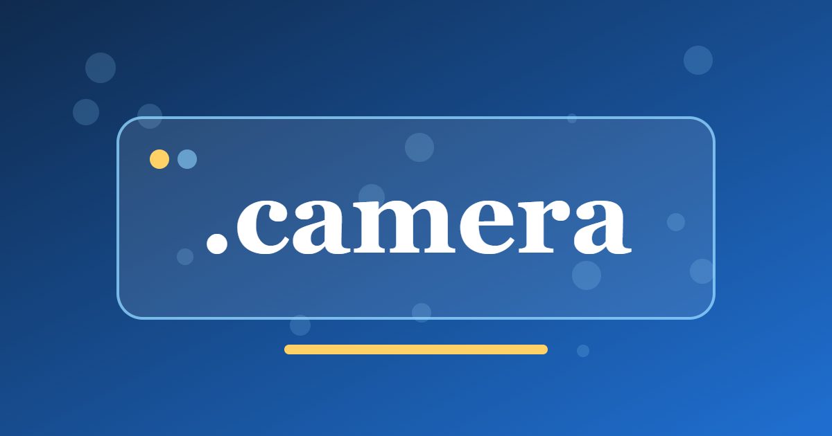 .camera Domain: A Direct Address for Photo Gear, Video Creators and Camera Services