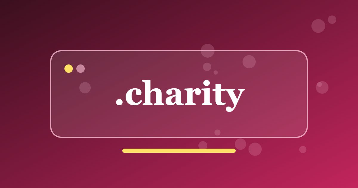 .charity Domain: A Clear Address for Charities, Volunteers and Good Causes