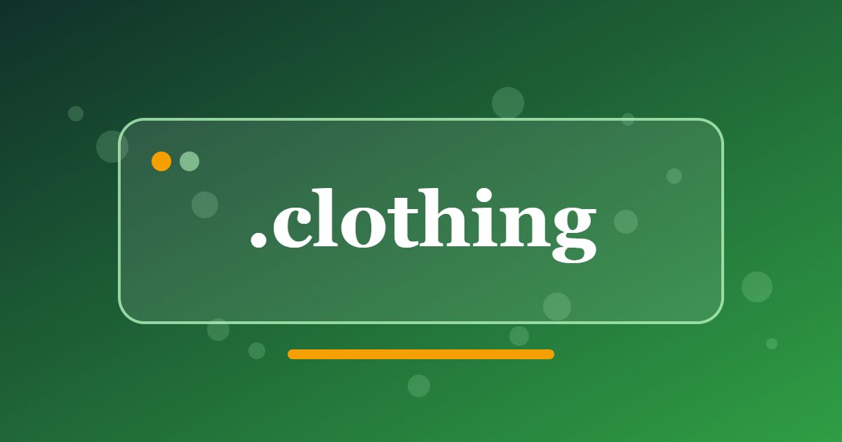 .clothing Domain: A Direct Address for Fashion Brands, Shops and Tailoring Studios