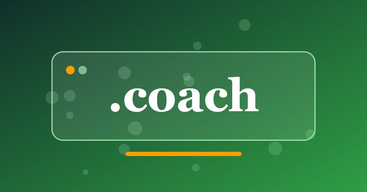 .coach Domain: A Plain Address for Sports, Business and Personal Coaches