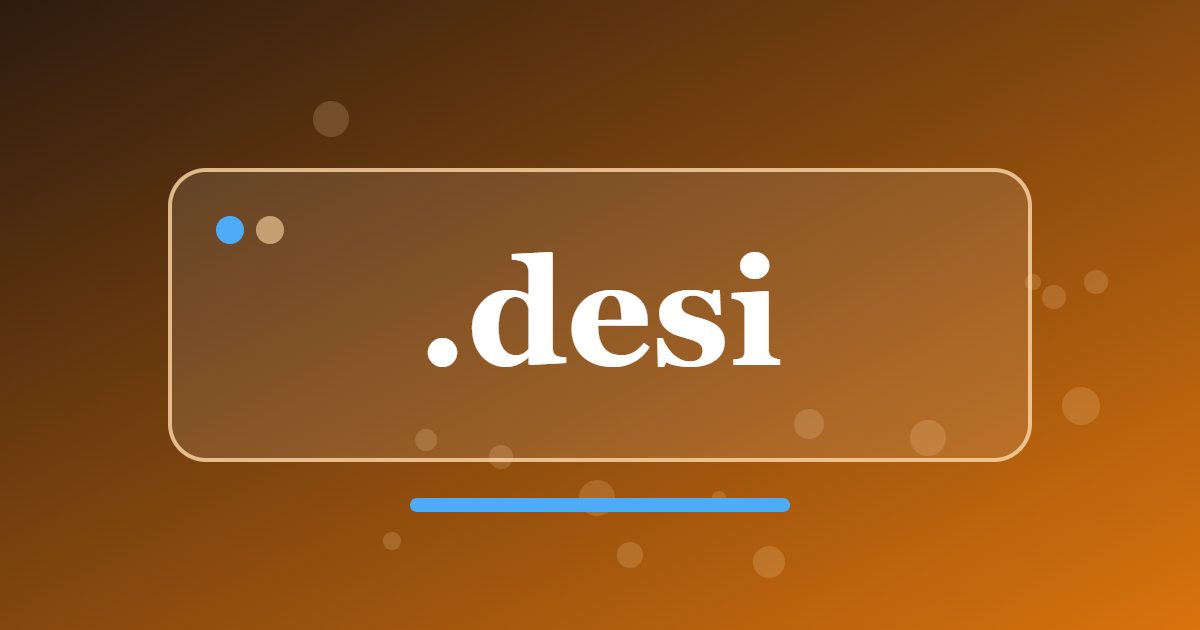 .desi Domain: A Cultural Address for South Asian Food, Music and Communities