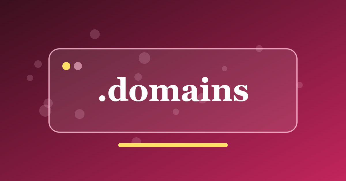 .domains Domain: An Address for Domain Portfolios, Training and Name Catalogues