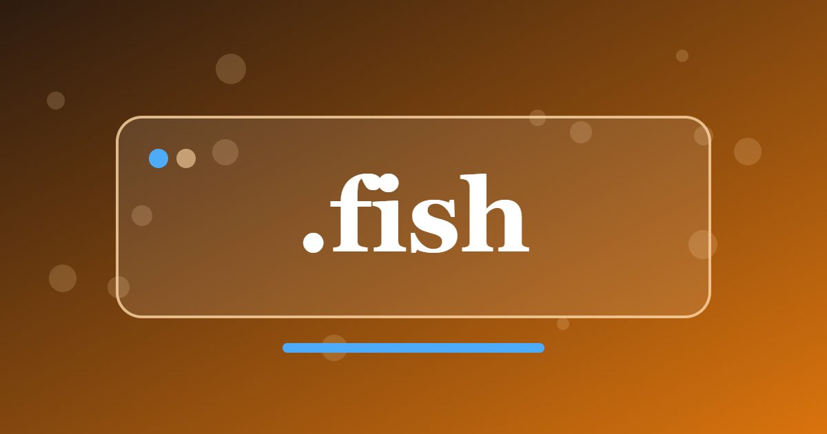 .fish Domain: A Name for Aquarium Keepers, Fishmongers and Seafood Producers