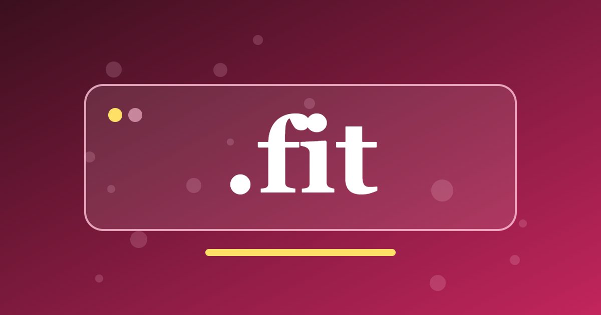 .fit Domain: A Name for Fitness Studios, Trainers and Healthy Routines