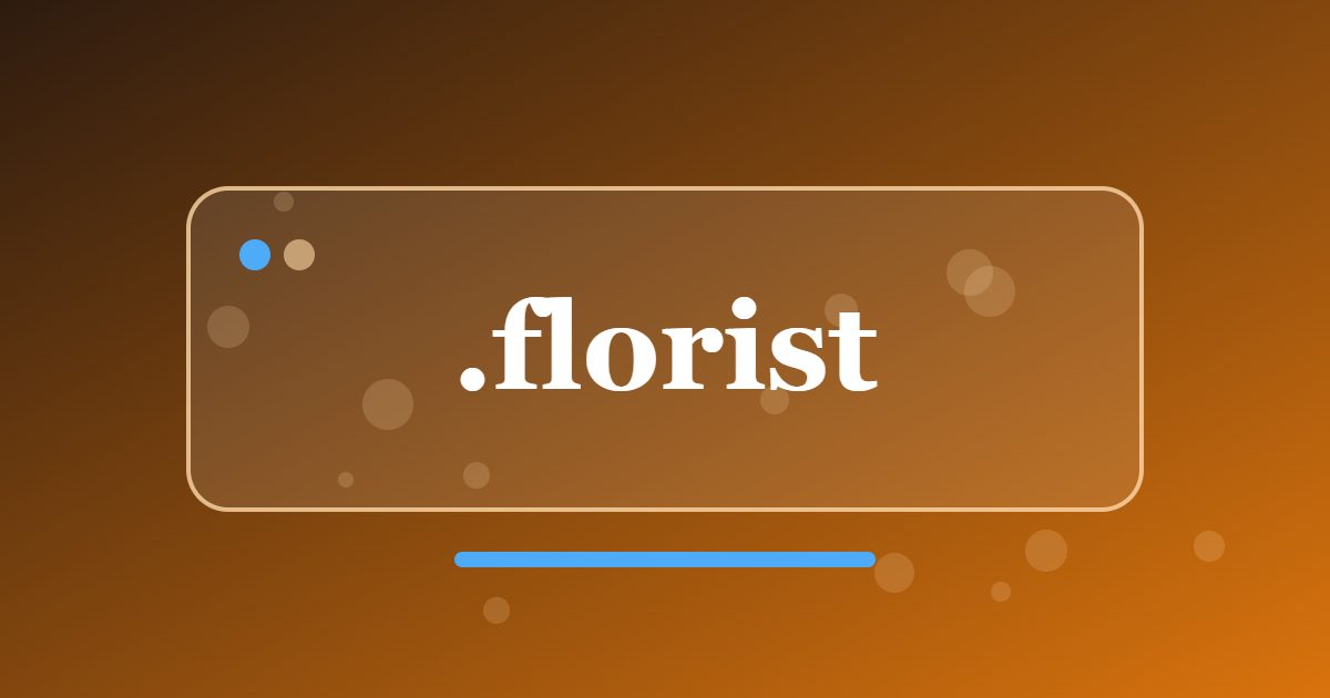.florist Domain: A Local Address for Florists, Flower Shops and Floral Studios