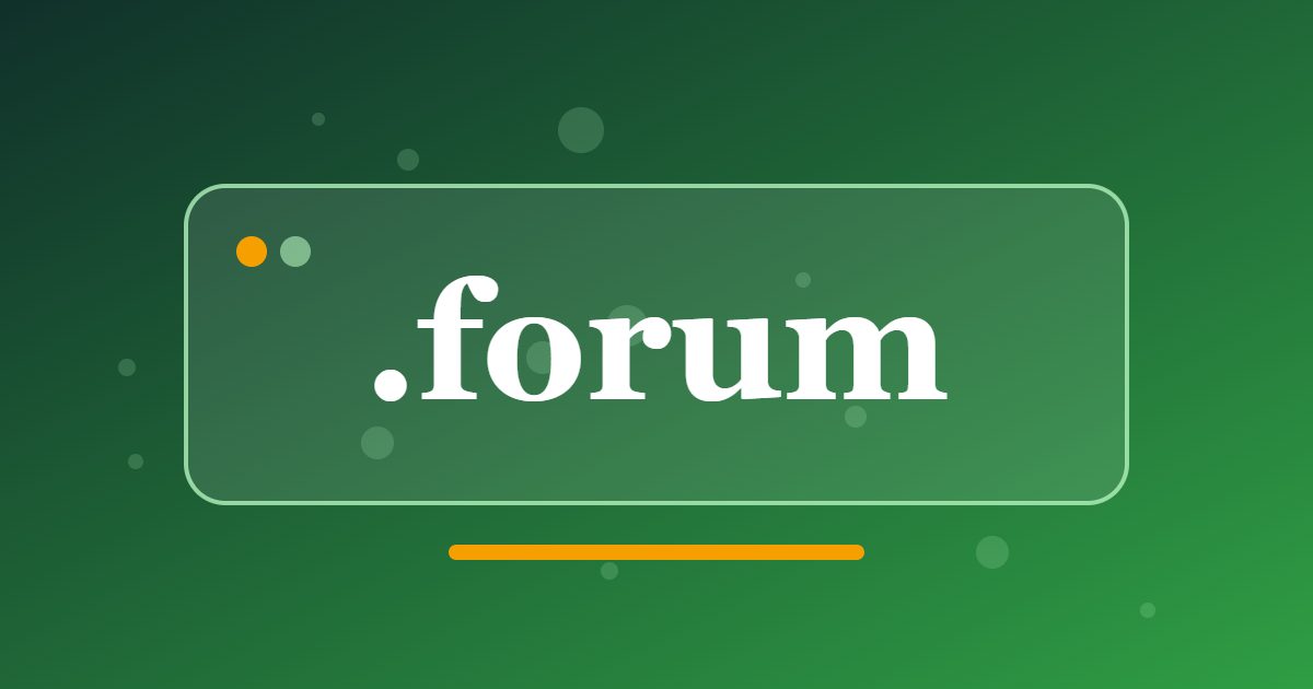 .forum Domain: A Name for Discussion Boards, Communities and Member Groups