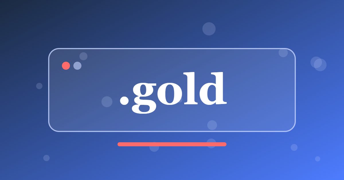.gold Domain: A Precious Name for Jewellers, Award Programmes and Gold-Themed Brands