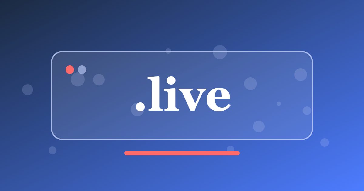 .live Domain: Built for Streams, Events and Real-Time Content