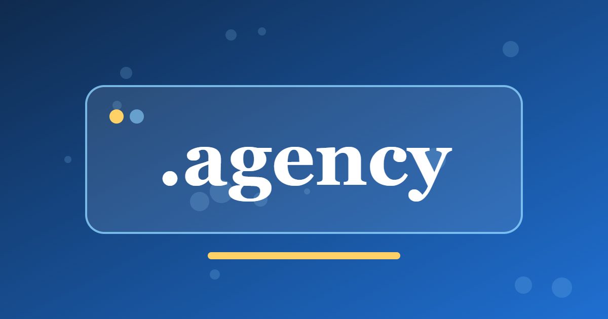 .agency Domain: A Service Firm's Address for Marketing and Consulting