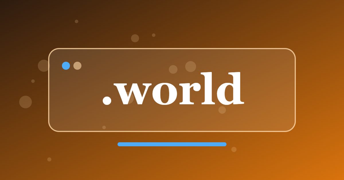 .world Domain: Global Reach for Projects, Travel and Communities