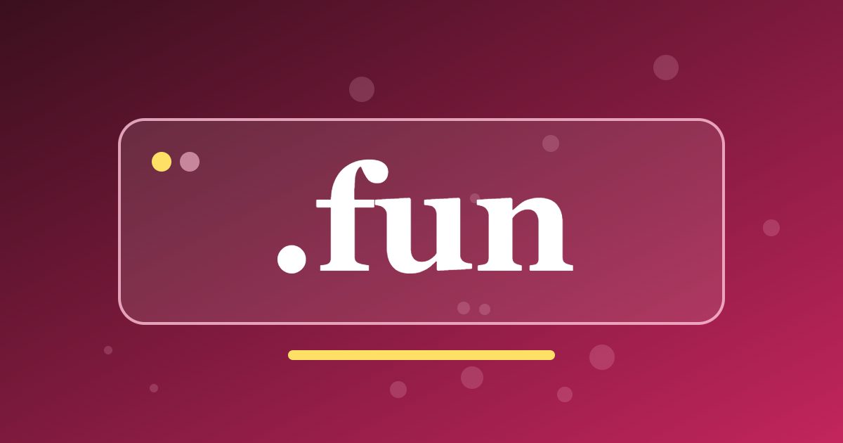 .fun Domain: A Playful Generic Address for Hobbies, Games and Events