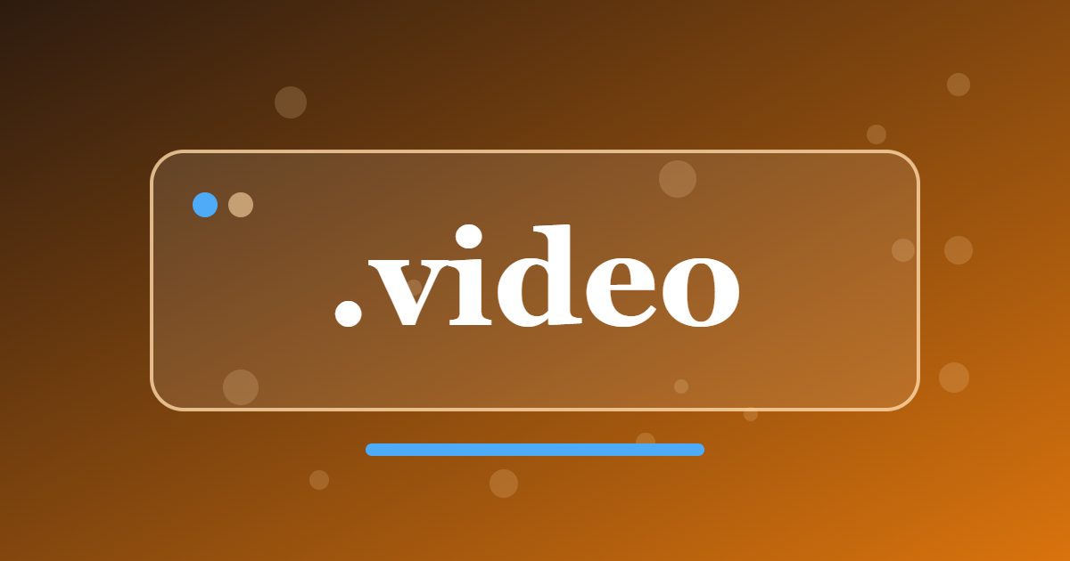 .video Domain: A Clear Address for Channels, Studios and Video Projects