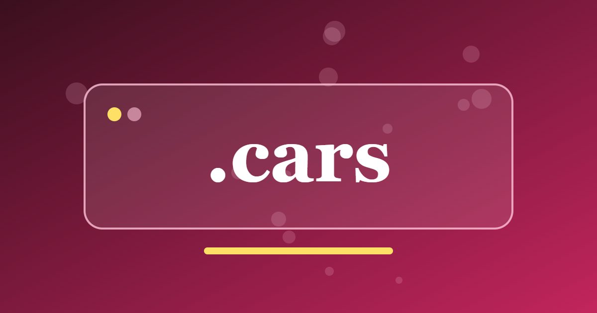 .cars Domain: A Generic Address for Dealers, Reviewers, Rental Services and Car Clubs