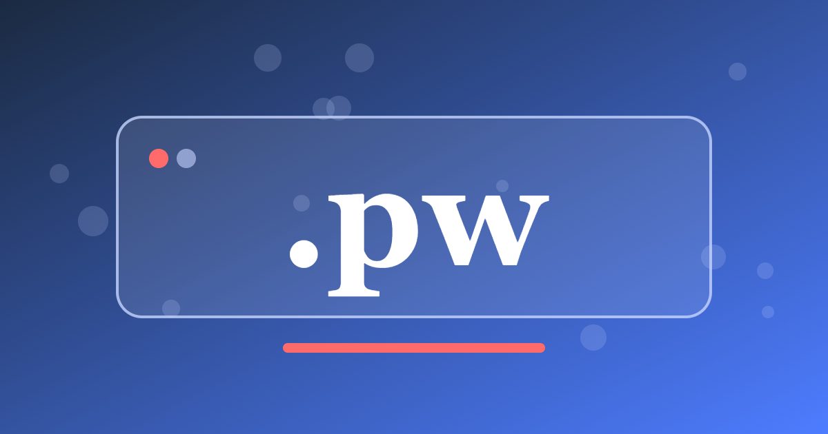 .pw Domain: A Short Country Address for Palau and Its Visitors