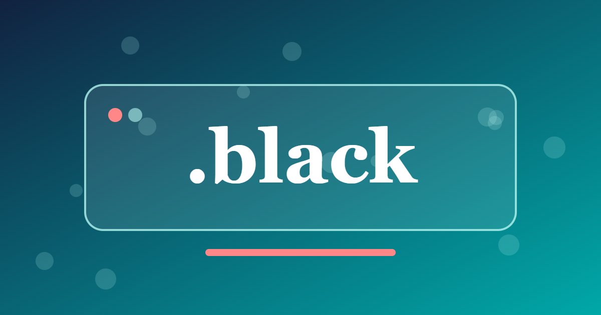 .black Domain: A Bold Colour Address for Designers, Labels and Creative Projects