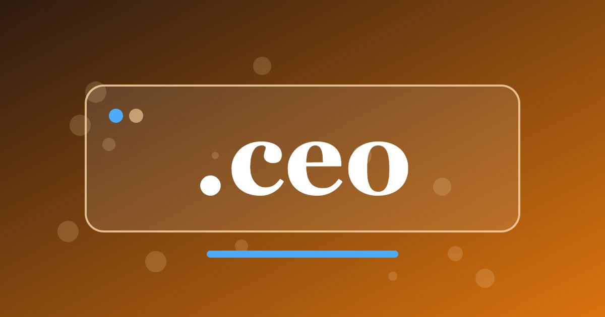 .ceo Domain: A Personal Address for Executives, Speakers and Company Leaders