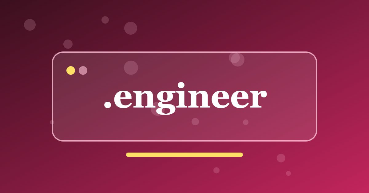 .engineer Domain: A Professional Address for Engineers, Studios and Technical Services